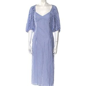 STAUD O'Keefe Cotton Midi Dress